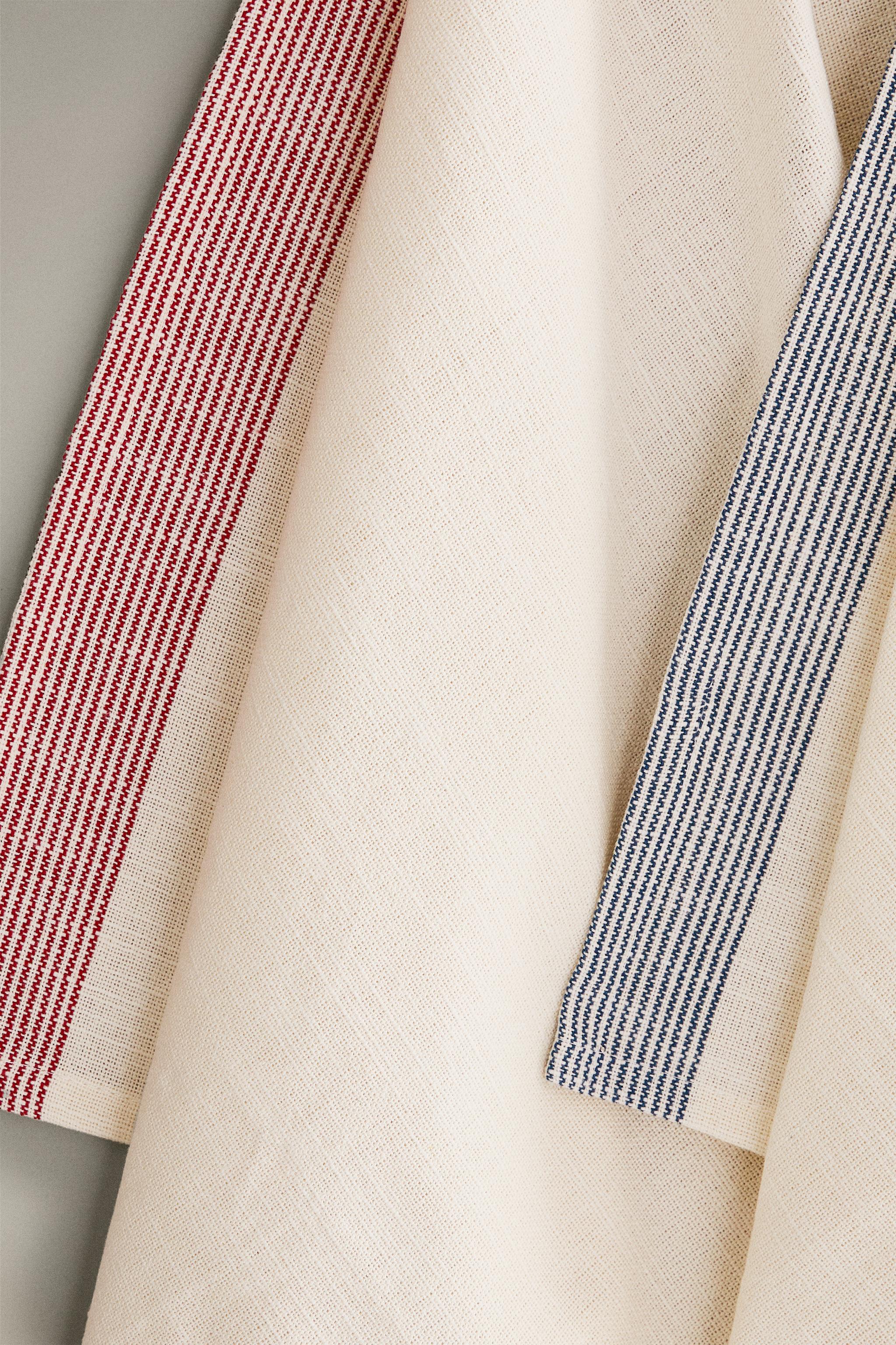 LOT TORCHONS DE CUISINE FIL TEINTÉ (LOT DE 2)